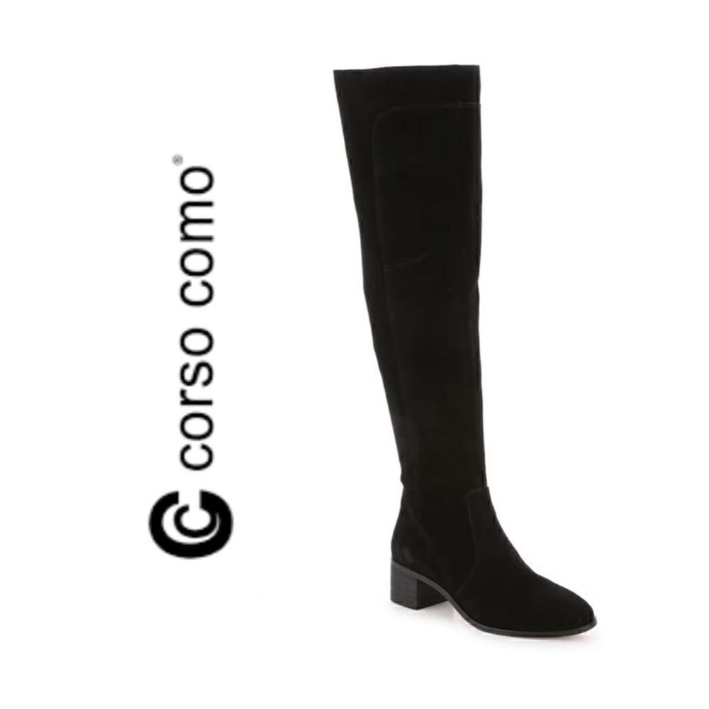 Corso Como Women's Black Suede Tall Riding Boots Booties Shoes Size: 6 M